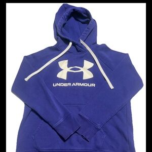 Under Armour Women's UA Rival Fleece Big Logo Hoodie Size S Blue